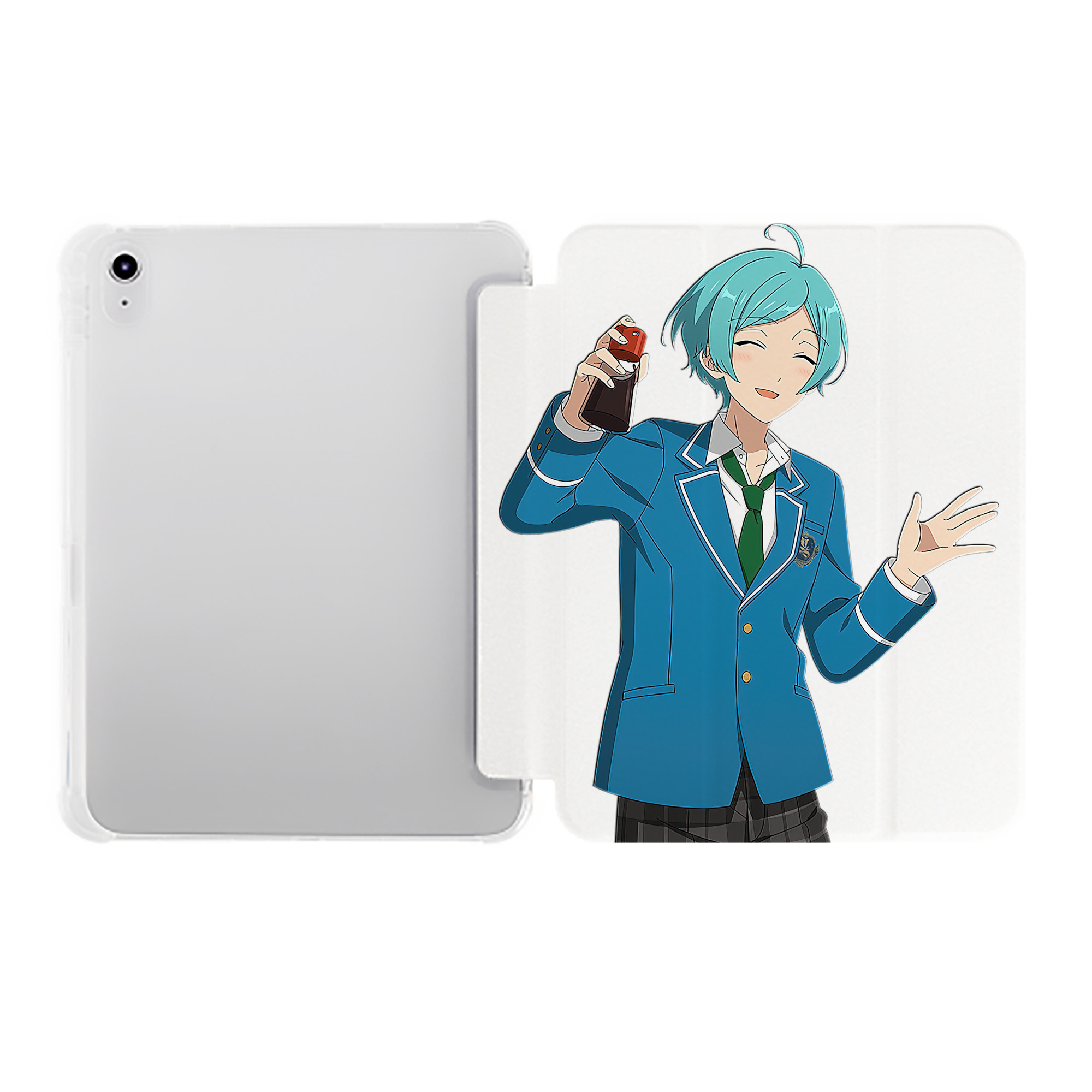 （画像用） あんさんぶるスターズ! Ensemble Stars IPad ケース ペン収納付き 三つ折りスタンド PUレザー×シリコン 対応機種9.5/10.5/10.9インチ